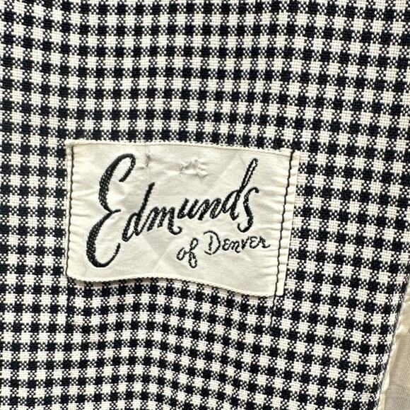 VTG Swing Coat M Gingham Check Mod 60s Rockabilly Retro Career Church Preppy USA - Picture 7 of 16